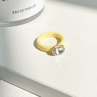 Fashion Colored Gemstone Diamond Resin Ring sku image 3