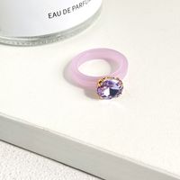 Fashion Colored Gemstone Diamond Resin Ring sku image 5