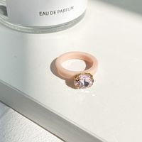 Fashion Colored Gemstone Diamond Resin Ring sku image 7