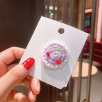 Korean Children's Wool Fruit Cherry Hairpin Girl Flower Bb Clip Braided Lace Hairpin Hair Accessories Clip sku image 2