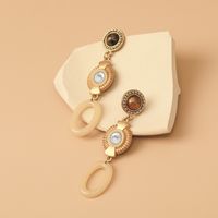 Europe Et En Amérique Croix Frontière Nouveau Boucles D'oreilles Personnalité Rétro Creux Ovale Acétate De Cellulose Feuille Gouttes Pour Les Oreilles Boucles D'oreilles Boucles D'oreilles Géométriques main image 1