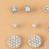 Nuevos Círculos De Diamantes, Pendientes De Estrella De Cinco Puntas, Conjunto Al Por Mayor Nihaojewelry main image 4
