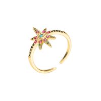 Fashion Geometric Copper Inlaid Color Zircon Open Ring Wholesale Nihaojewelry main image 6