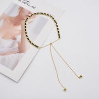 Simple Braided Tassel Ball Stitching Necklace Wholesale Nihaojewelry main image 4