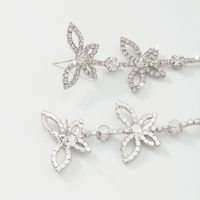 Fashion Full Diamond Long Butterfly Sparkling Earrings Wholesale Nihaojewelry main image 5