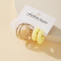 White Cream Yellow Acetate Earrings Set 3 Pairs Wholesale Nihaojewelry main image 4