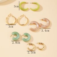 Simple Acrylic Circle Earrings Set 5 Pairs Wholesale Nihaojewelry main image 4