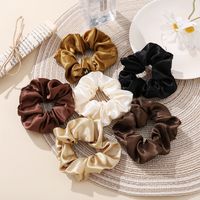 Retro Silk Satin Large Solid Color Hair Scrunchies Wholesale Nihaojewelry main image 1