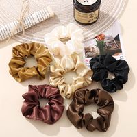 Retro Silk Satin Large Solid Color Hair Scrunchies Wholesale Nihaojewelry main image 6
