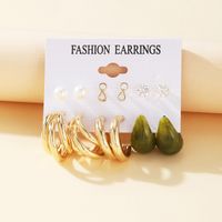 Simple Acrylic Earrings Lucky Figure 8 Earrings Set 6 Pairs Wholesale Nihaojewelry main image 1