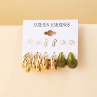 Simple Acrylic Earrings Lucky Figure 8 Earrings Set 6 Pairs Wholesale Nihaojewelry main image 3