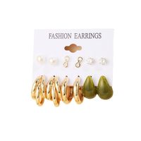 Simple Acrylic Earrings Lucky Figure 8 Earrings Set 6 Pairs Wholesale Nihaojewelry main image 6