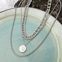 Retro Einfache Dicke Hohle Kette Mehrschichtige Kreisfigur Halskette Großhandel Nihaojewelry main image 3