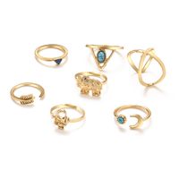 Bague Éléphant Coeur Turquoise Mode En Gros Nihaojewelry main image 6