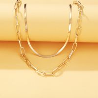 New Simple Snake Bone Thick Hollow Chain Necklace Wholesale Nihaojewelry main image 3