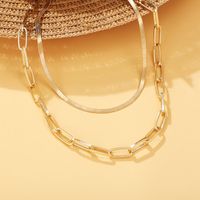 Neue Einfache Schlangenknochen Dicke Hohle Kettenhalskette Großhandel Nihaojewelry main image 4