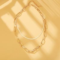 New Simple Snake Bone Thick Hollow Chain Necklace Wholesale Nihaojewelry main image 5