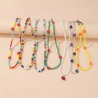 Böhmische Einfache Farbe Miyuki Perlen Gänseblümchen Halskette 7-teiliges Set Großhandel Nihaojewelry main image 3