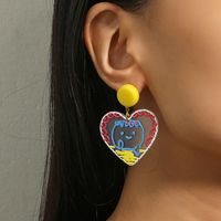 Fashion Cute Acrylic Coloful Puppy Heart Flower Earrings Set 3 Pairs Wholesale Nihaojewelry main image 5