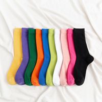 Korean Candy-colored Long Tube Sports Piled Socks Wholesale Nihaojewelry main image 3