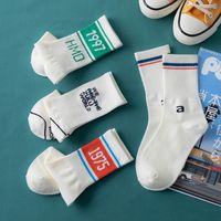 Korean Letter Printing Breathable Sweat-absorbent Cotton Socks Wholesale Nihaojewelry main image 3