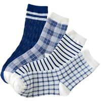 Fashion Blue Plaid Middle Tube Socks Wholesale Nihaojewelry main image 6