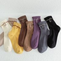Simple Puppy Embroidery Solid Color Tube Socks Wholesale Nihaojewelry main image 4
