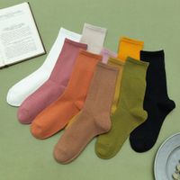 Korean Solid Color Long Tube Cotton Pile Of Socks Wholesale Nihaojewelry main image 3