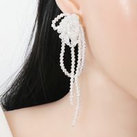Korean Crystal Tassel Long Earrings Wholesale Nihaojewelry main image 1