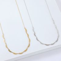 Fashion Stainless Steel Necklace Leaf Chain Necklace Wholesale Nihaojewelry main image 4