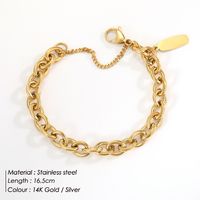 Simple Stainless Steel Splicing Chain Bracelet Wholesale Nihaojewelry sku image 4