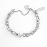 Simple Stainless Steel Splicing Chain Bracelet Wholesale Nihaojewelry sku image 2