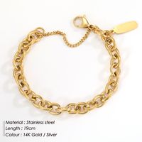 Simple Stainless Steel Splicing Chain Bracelet Wholesale Nihaojewelry sku image 6