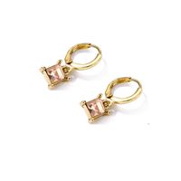 Europe And America Cross Border New Small And Personalized Drop-shaped Earrings Fashion Retro Irregular Rhinestone Earrings Ear Clip Jewelry sku image 2