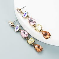 Korean Diamond Tassels Long Earrings Wholesale Nihaojewelry sku image 4