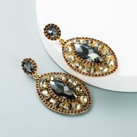 Retro-farbdiamant-weidenförmige Legierungsohrringe Großhandel Nihaojewelry sku image 3