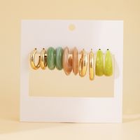 Simple Acrylic Circle Earrings Set 5 Pairs Wholesale Nihaojewelry sku image 3