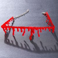 Vintage Halloween Decoration Blood Shaped Necklace Wholesale Nihaojewelry sku image 1