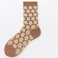 Retro Small Daisy Printing Double Needle Tube Socks Wholesale Nihaojewelry sku image 5