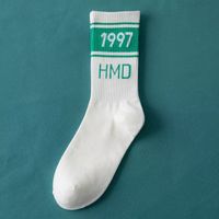 Korean Letter Printing Breathable Sweat-absorbent Cotton Socks Wholesale Nihaojewelry sku image 2