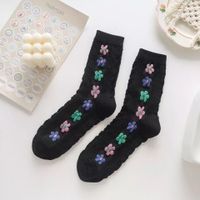 Fashion Contrast Color Three-dimensional Small Flower Tube Socks Wholesale Nihaojewelry sku image 5