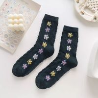 Fashion Contrast Color Three-dimensional Small Flower Tube Socks Wholesale Nihaojewelry sku image 1