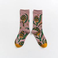 Fashion Contrast Color Art Printing Mid-tube Cotton Socks Wholesale Nihaojewelry sku image 5
