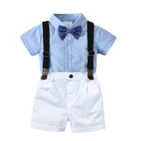 Gentleman Suit Baby Sling Two-piece Suit  British Style Handsome Children's Dress sku image 9