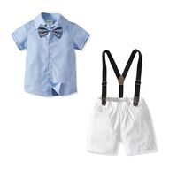 Gentleman Suit Baby Sling Two-piece Suit  British Style Handsome Children's Dress sku image 16