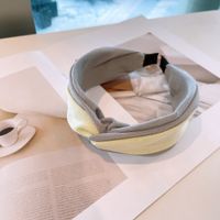 Double-layer Bow Yellow Linen Headband sku image 5