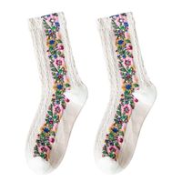 Ethnic Lace Flower Long Tube Socks Wholesale Nihaojewelry sku image 2
