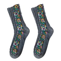 Ethnic Lace Flower Long Tube Socks Wholesale Nihaojewelry sku image 3