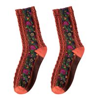 Women's Retro Ditsy Floral Cotton Crew Socks A Pair sku image 3