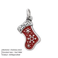 Retro Stainless Steel Christmas Series Pendent Wholesale Nihaojewelry sku image 6